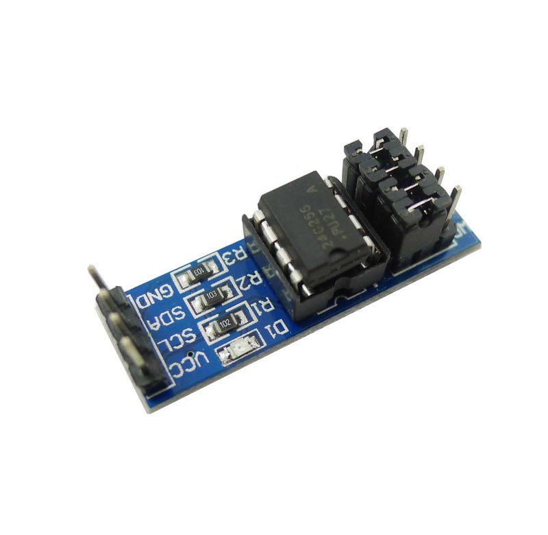 Ferwooh 3PCS EEPROM Memory Module AT24C256 Chip I2C Serial Interface Data Storage Memory Module Onboard 8P Chip Holder with Onboard LED Indicator - Image 3